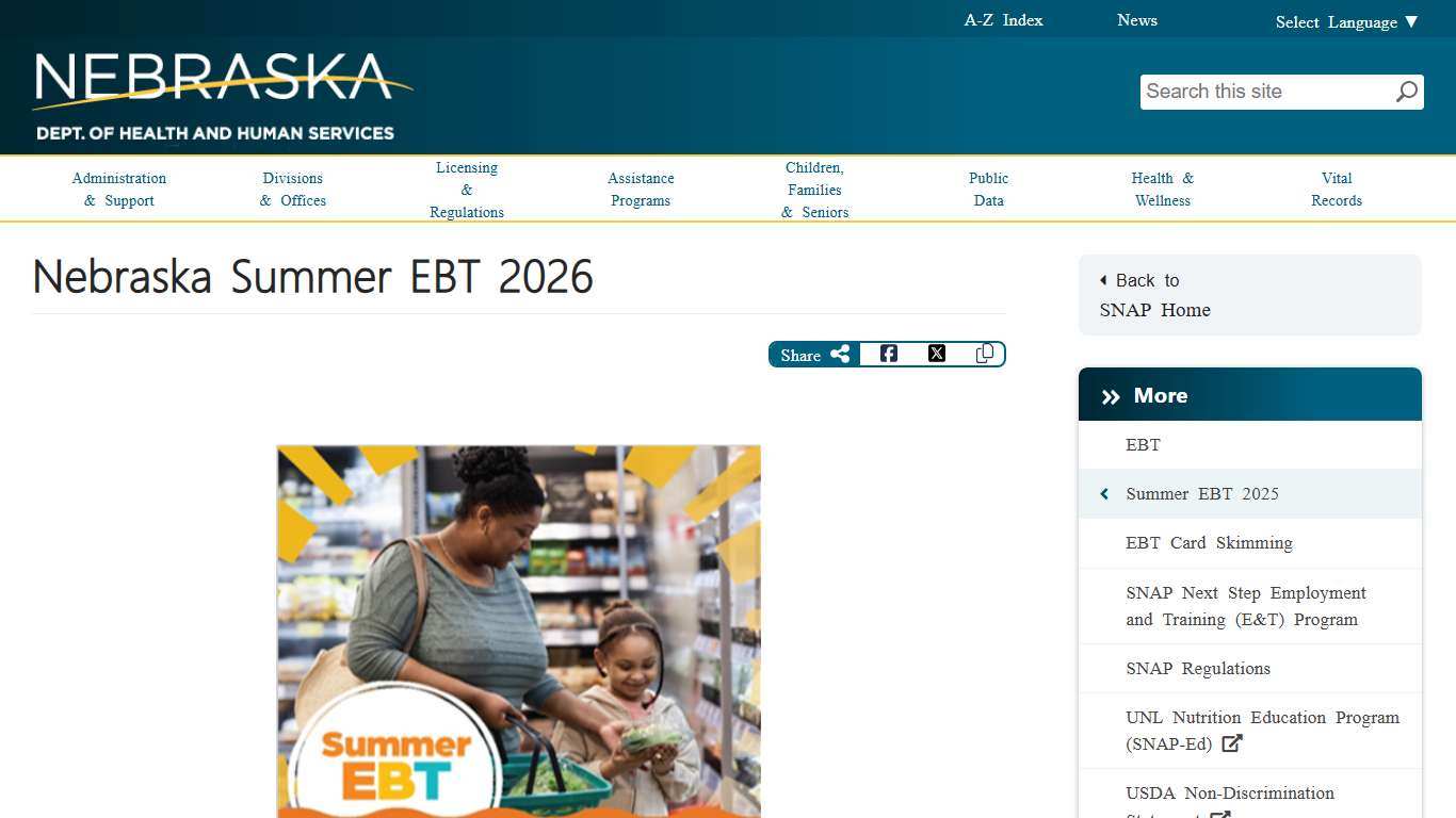 Nebraska Summer EBT 2026